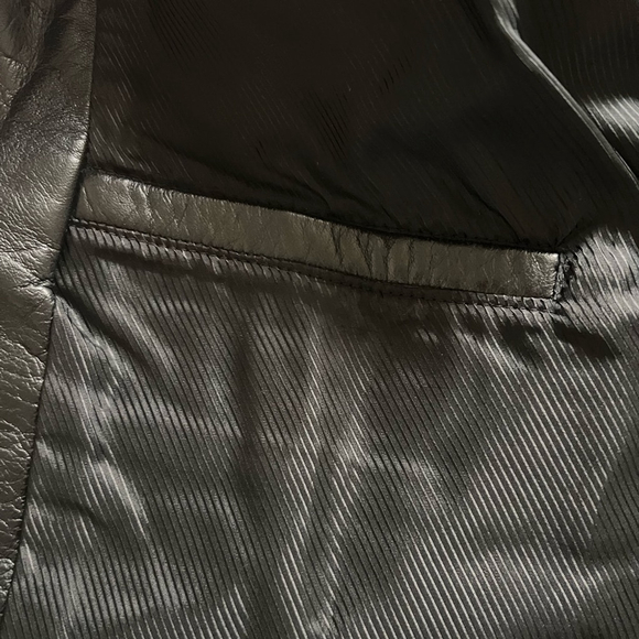 Vintage Danier Leather Black Blazer Jacket Size Medium - Picture 8 of 12